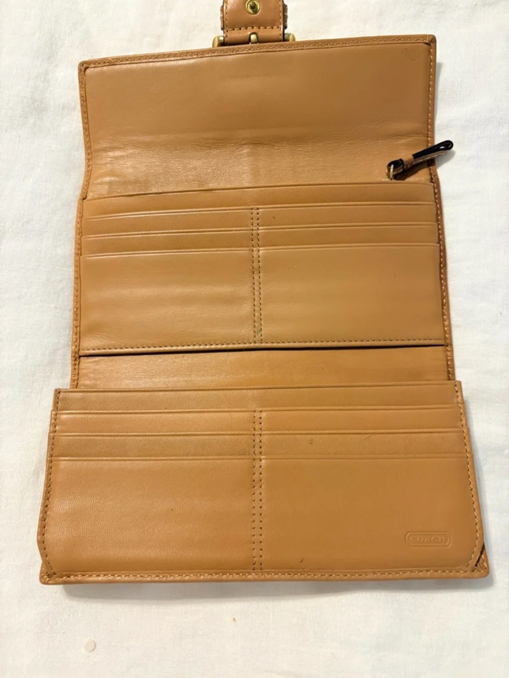 Coach Pink Signature Canvas Wallet with Leather Trim - Picture 3 of 3